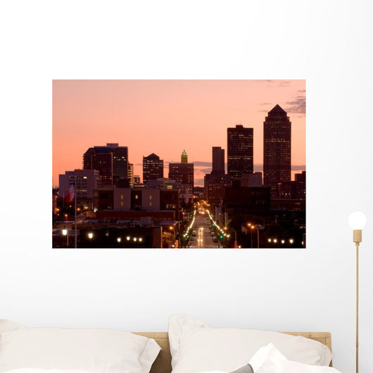 Des Moines Iowa Center Wall Decal