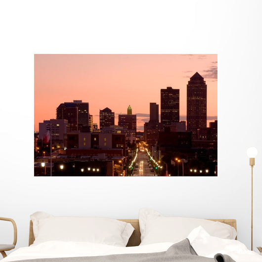 Des Moines Iowa Center Wall Decal