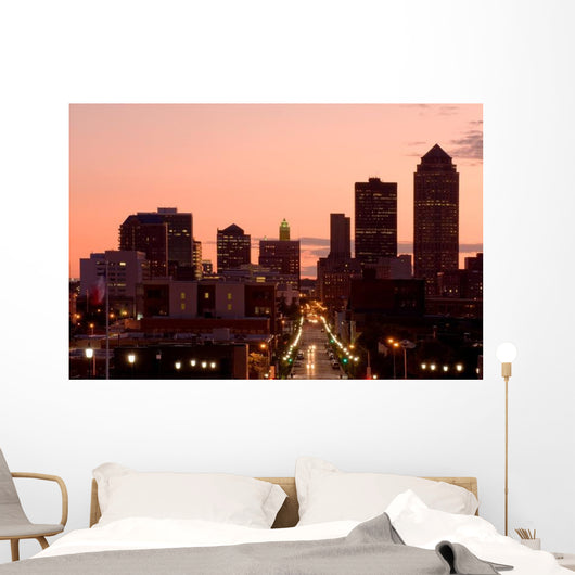 Des Moines Iowa Center Wall Decal