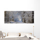 Tree Lined Road In Winter Wall Mural