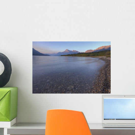 Early Morning On Abraham Lake On The Edge Of Canadian Rockies, Alberta Wall Mural