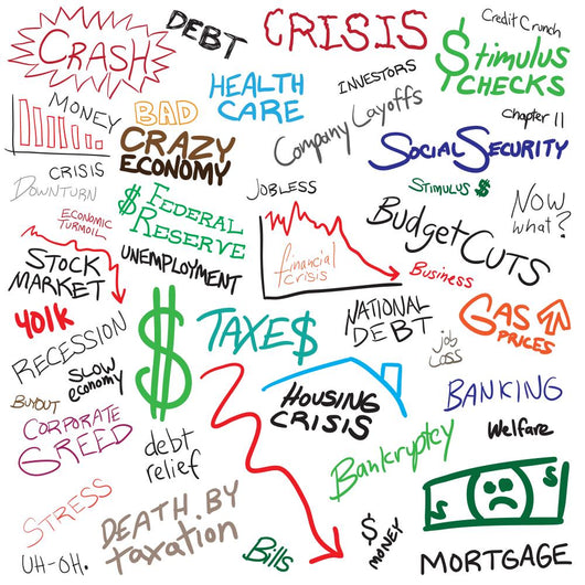 Economy Doodles Wall Mural