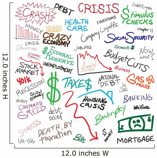 Economy Doodles Wall Mural