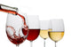 Red and White Wine Wall Decal