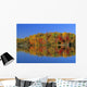 Reflected Autumn Trees In Simon Lake, Naughton, Ontario Wall Mural