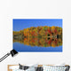 Reflected Autumn Trees In Simon Lake, Naughton, Ontario Wall Mural