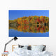 Reflected Autumn Trees In Simon Lake, Naughton, Ontario Wall Mural