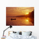 Canoeing On Child's Lake At Sunrise Wall Mural