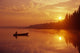 Canoeing On Child's Lake At Sunrise Wall Mural