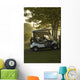 Golf Carts In Early Morning At A Golf Club, Newmarket, Ontario Wall Mural