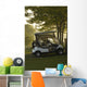Golf Carts In Early Morning At A Golf Club, Newmarket, Ontario Wall Mural