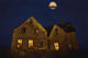 Abandoned House At Night Under Full Moon Wall Mural
