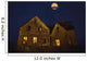 Abandoned House At Night Under Full Moon Wall Mural