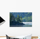 Canoeing On Lake Of Two Rivers, Algonquin Provincial Park, Ontario Wall Mural