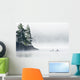 Canoeing Through Fog On Lake Of Two Rivers Wall Mural