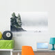 Canoeing Through Fog On Lake Of Two Rivers Wall Mural