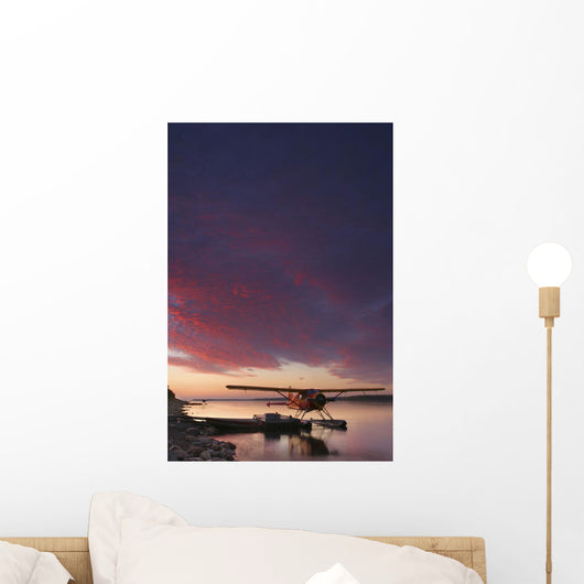 Floatplane And Sunset Wall Mural