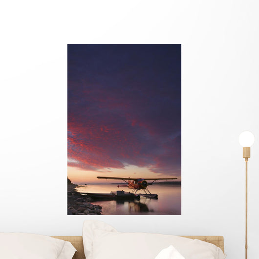 Floatplane And Sunset Wall Mural