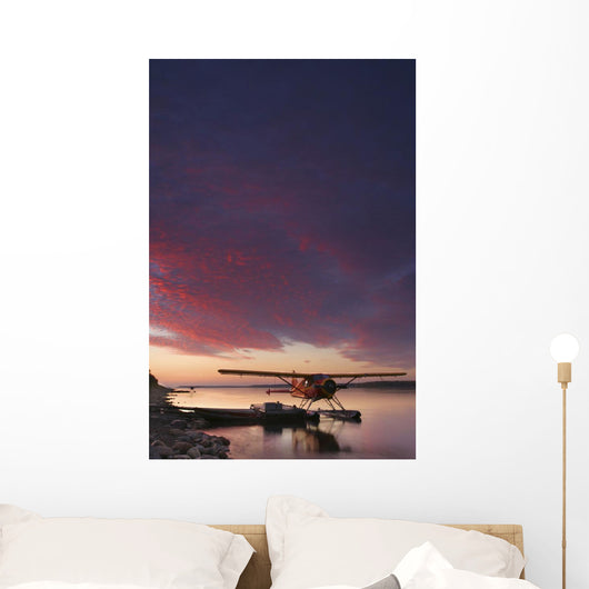 Floatplane And Sunset Wall Mural