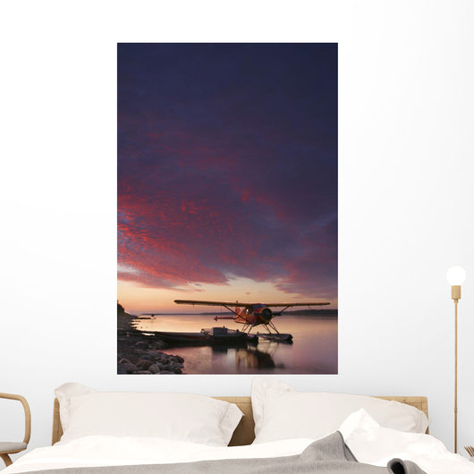 Floatplane And Sunset Wall Mural