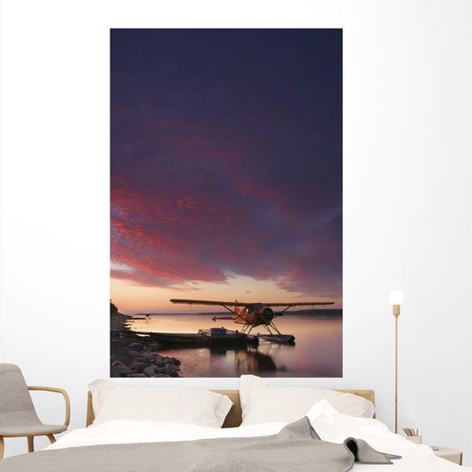 Floatplane And Sunset Wall Mural