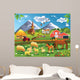 Cartoon Illustration Countryside with Wall Decal