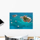 Aerial Paradise Island with Wall Decal
