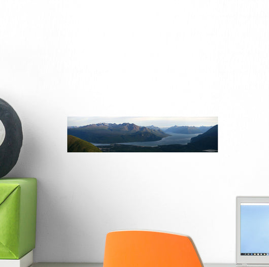 Panoramic Of Carcross And Bennett Lake Seen From Caribou Mountain Wall Mural