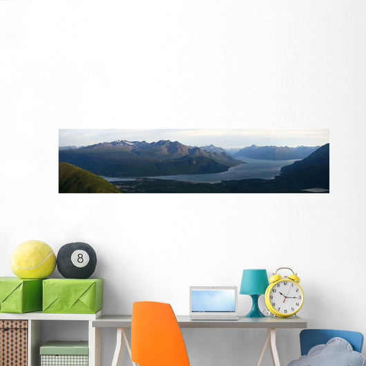 Panoramic Of Carcross And Bennett Lake Seen From Caribou Mountain Wall Mural