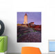 Lighthouse At Sunrise, Bas-Saint-Laurent, Quebec Wall Mural