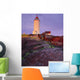 Lighthouse At Sunrise, Bas-Saint-Laurent, Quebec Wall Mural