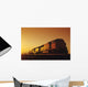 Train At Sunrise, Near Winnipeg, Manitoba Wall Mural