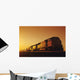 Train At Sunrise, Near Winnipeg, Manitoba Wall Mural