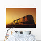 Train At Sunrise, Near Winnipeg, Manitoba Wall Mural