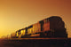 Train At Sunrise, Near Winnipeg, Manitoba Wall Mural