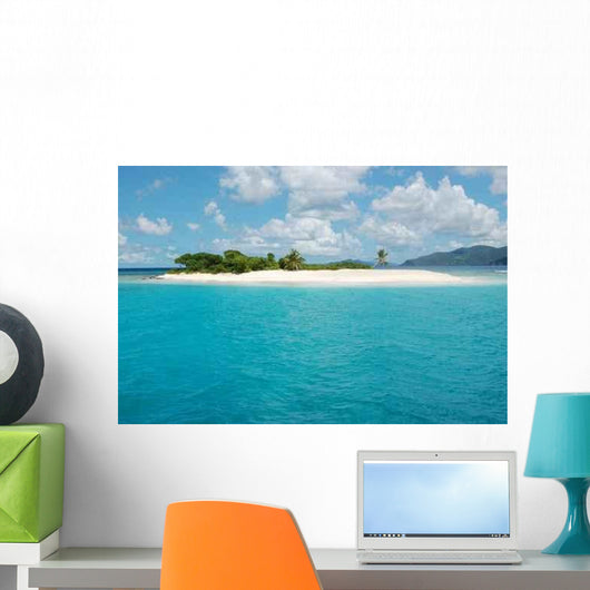 Deserted Beach Island Wall Decal