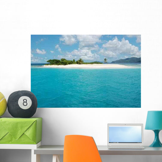Deserted Beach Island Wall Decal