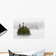 Fog And Rain Around An Island In Fenton Lake Wall Mural