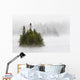 Fog And Rain Around An Island In Fenton Lake Wall Mural