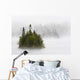 Fog And Rain Around An Island In Fenton Lake Wall Mural