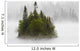 Fog And Rain Around An Island In Fenton Lake Wall Mural