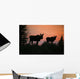 Moose Silhouetted At Sunset, Near Gunner's Cove, Newfoundland Wall Mural