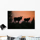 Moose Silhouetted At Sunset, Near Gunner's Cove, Newfoundland Wall Mural