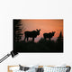Moose Silhouetted At Sunset, Near Gunner's Cove, Newfoundland Wall Mural
