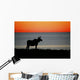 Moose Silhouetted At Sunset, Gros Morne National Park, Newfoundland Wall Mural