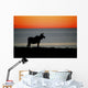 Moose Silhouetted At Sunset, Gros Morne National Park, Newfoundland Wall Mural