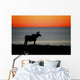 Moose Silhouetted At Sunset, Gros Morne National Park, Newfoundland Wall Mural