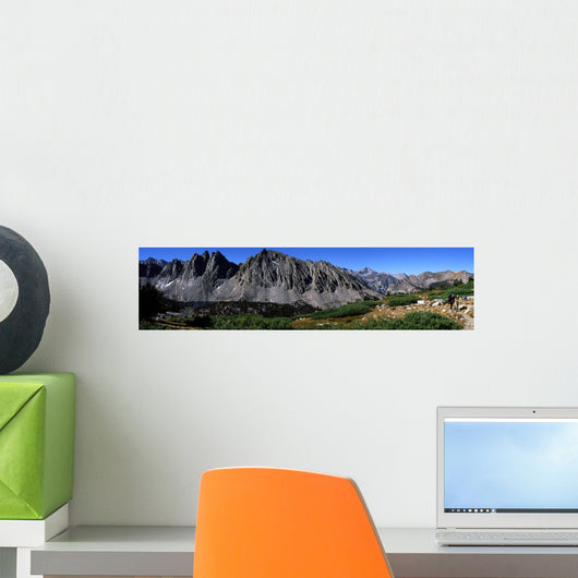 Panoramic Of Hikers On Kersarge Lake Trail Wall Mural