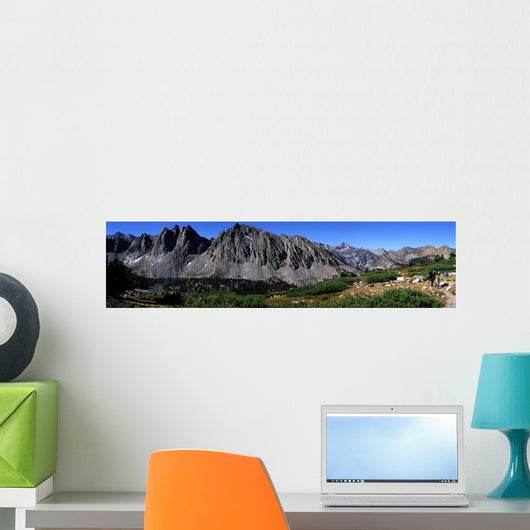 Panoramic Of Hikers On Kersarge Lake Trail Wall Mural