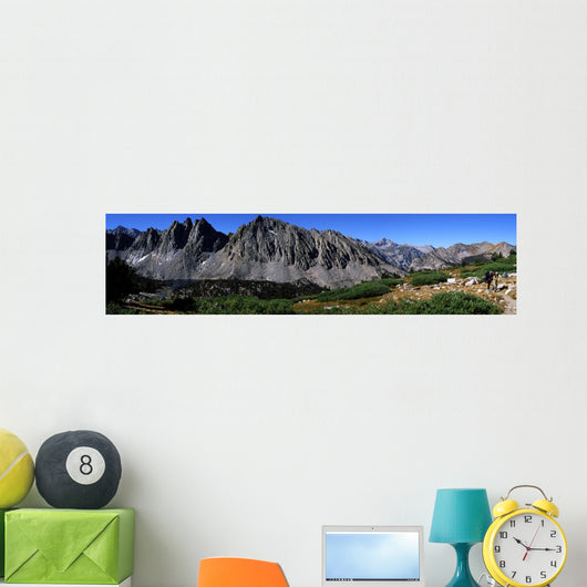 Panoramic Of Hikers On Kersarge Lake Trail Wall Mural